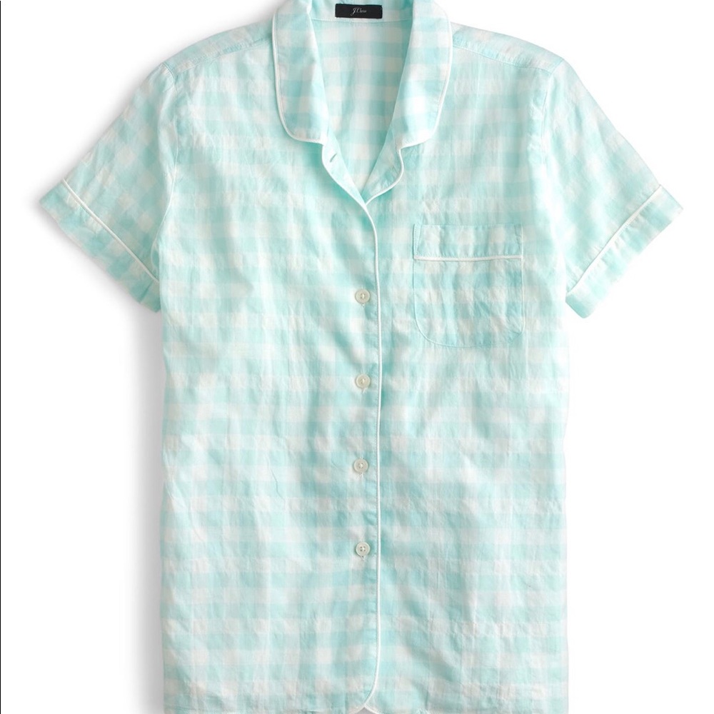 J.CREW Gingham Pajama Top